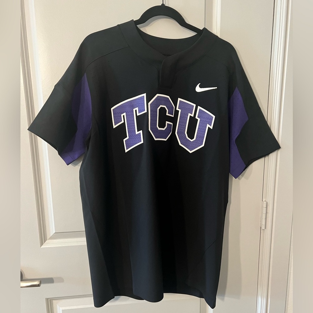 NWT TCU Nike Baseball Jersey